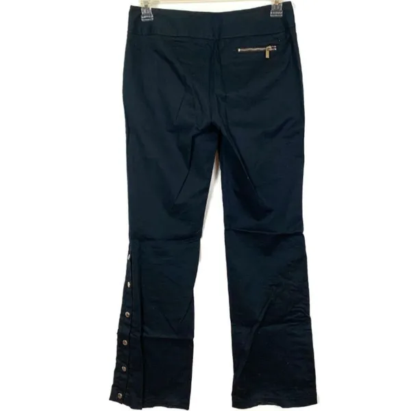 Michael Kors‎ Black Zip Pocket Button Side Pants - Image 2
