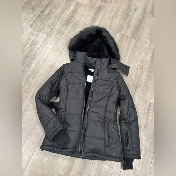 Topshop Women's Black Hooded Jacket - Image 3