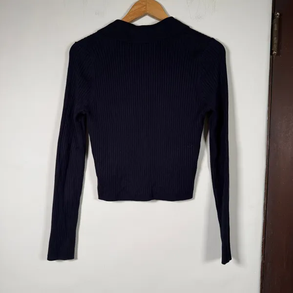 SERAPHINE The Work Edit Maternity Ribbed Cardigan Navy Blue Size 4 - Image 6