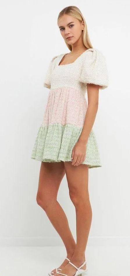 English Factory NWT Color Block Tweed Mini Dress | L - Image 2