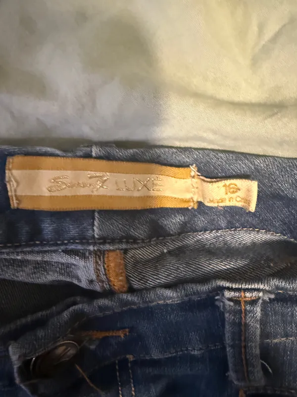 Seven7 Dark Blue Flare Jeans - Image 4