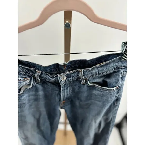 7 For All Mankind Bootcut Jeans Medium Wash Low Rise Size 27 - Image 8