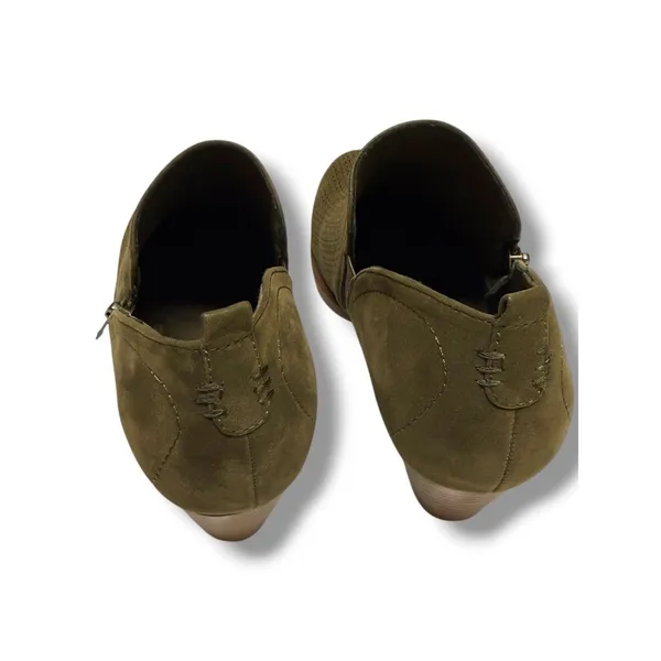 Baretraps Rianne Moss Green Perforated Ankle Booties‎ Block Heel BT27470 8M - Image 5