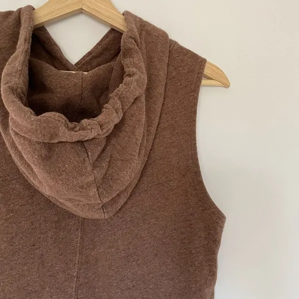 BDG women's size M fleece vest hooded cotton trendy boho‎ top casual comfortable - Image 8