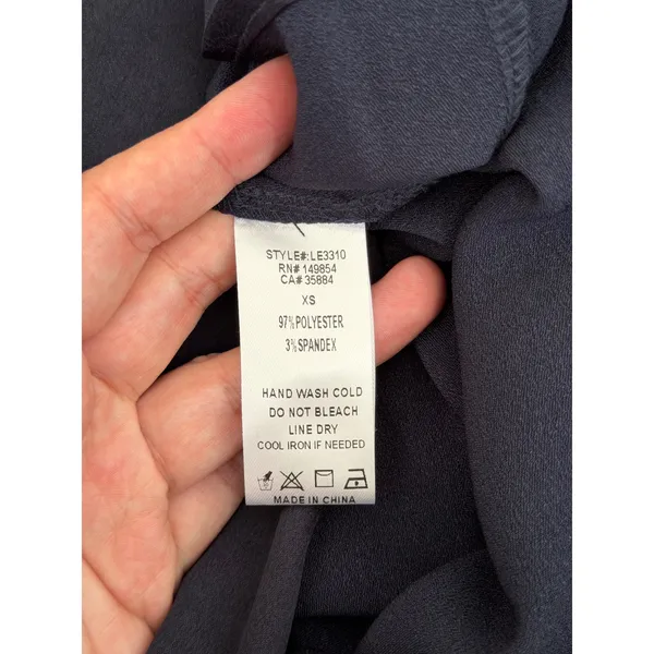 Sage The Label Navy Blue Satin Mini Dress Open Back XS‎ NEW - Image 5