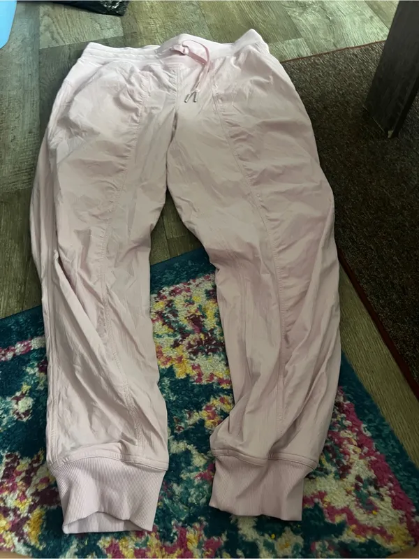 Lululemon Dance Studio Mid Rise Full Length Light Pink Jogger Pants - Image 4