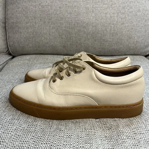 Nisolo Everyday Leather Sneaker with Vibram Sole in‎ Beige Neutral Tan Size 11 - Image 5