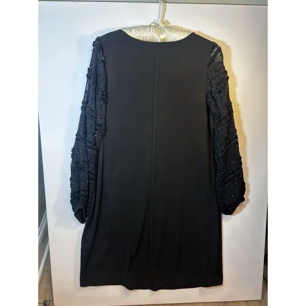 Alfani Women’s 2X Black Shimmer Sleeves Shift Dress NWT Plus Size Cocktail Dress - Image 9