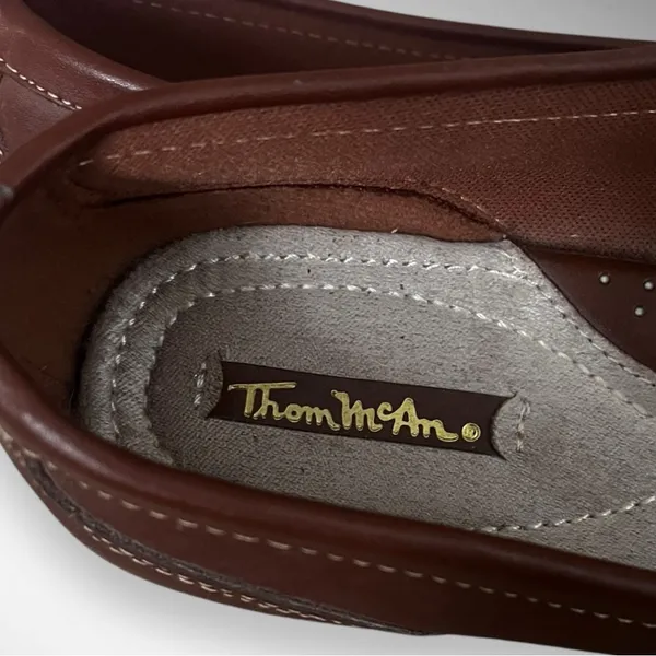 THOM MCAN Gavyn Women's Brown Leather Loafers With Buckle Detail Size 8 | EUC - Image 6