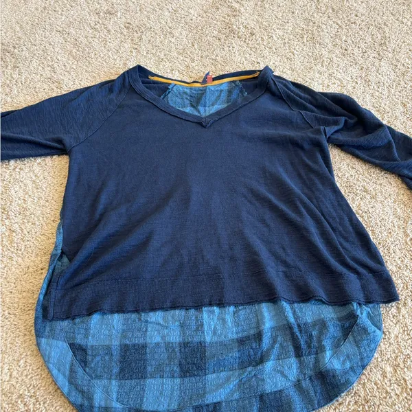 PILCRO long sleeve v neck flannel shirt - Image 3