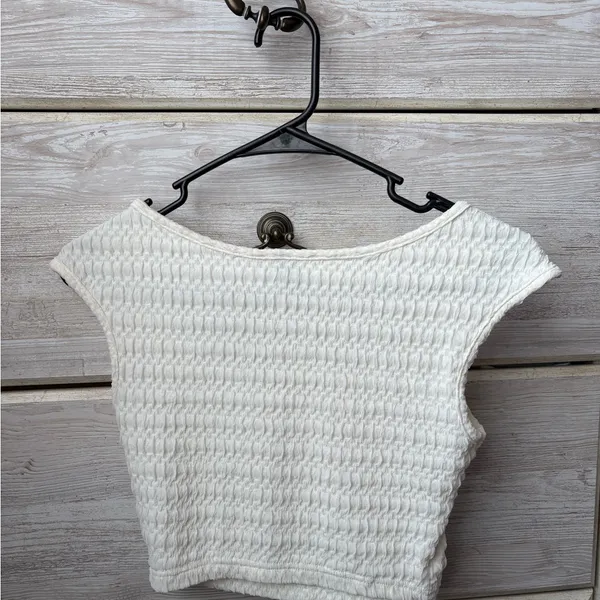 SHEIN Cream Textured Tank Top - Image 2
