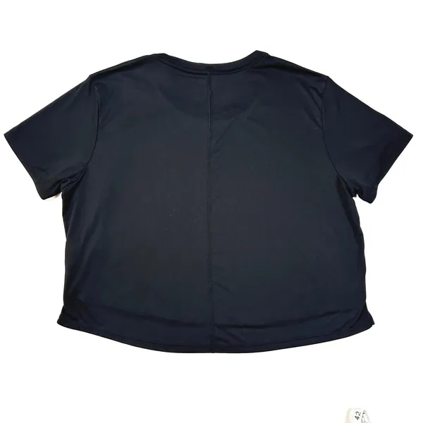 Nike Dri-FIT One Short Sleeve Cropped Tee Womens‎ XL Training Top Boxy Black - Image 3