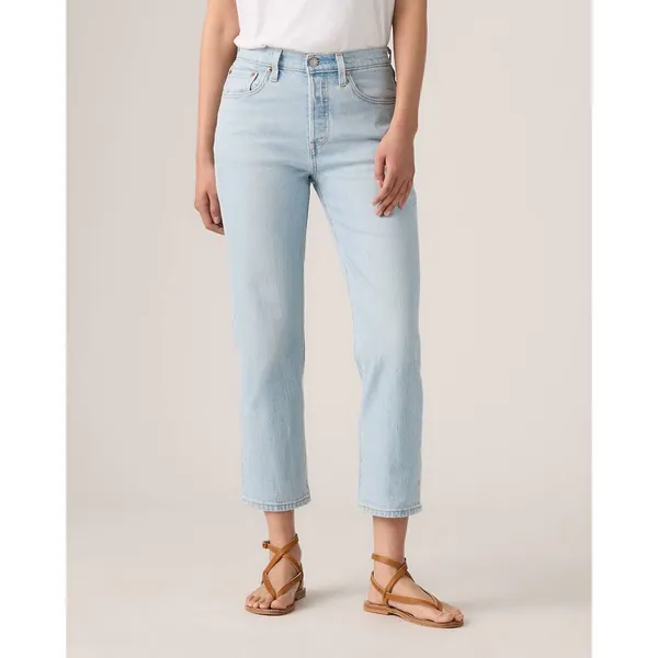 501s Levi's Light Wash Relaxed High Rise Straight Leg Jeans Size 28 - Image 15