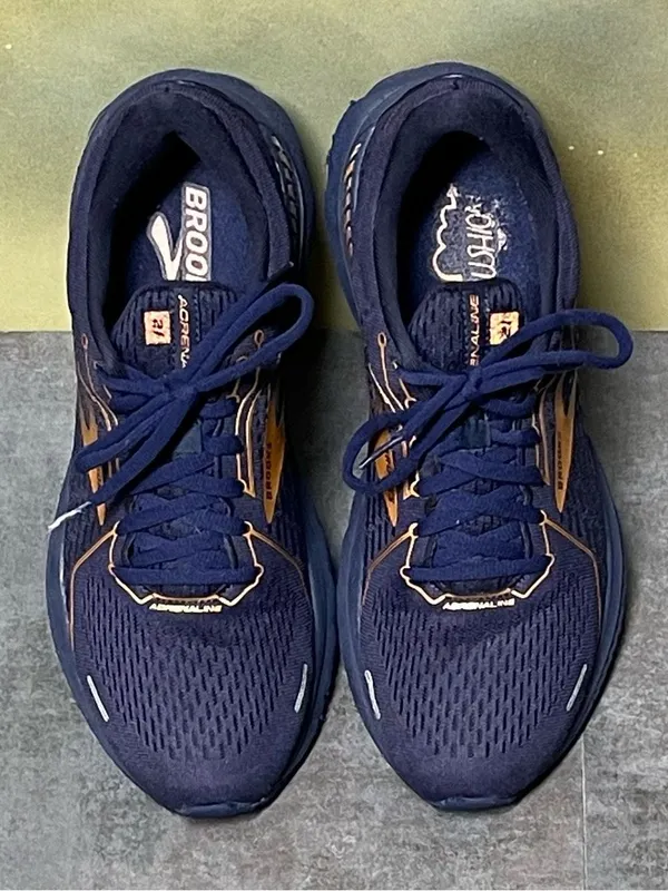 Brooks Adrenaline GTS 21 Women's Blue/Gold Running Shoes Size 11B - Image 7