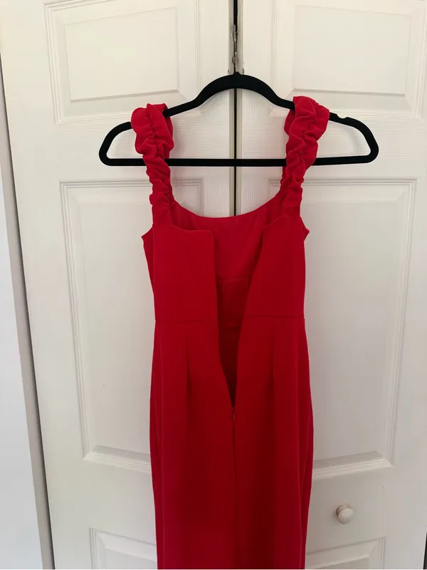 Lulu's Tayla Red Sleeveless Ruched Column Maxi Dress Long Dress Party Size Small - Image 10