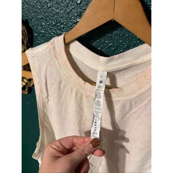 Lululemon All Yours Tank Top *Vitasea Cirrus Wash Lemon Sorbet Prosecco Strawber - Image 2