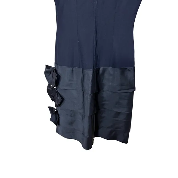 Claire Angrist Vintage Black Tiered Bow Cocktail Dress Sleeveless Scoop‎ Neck - Image 7