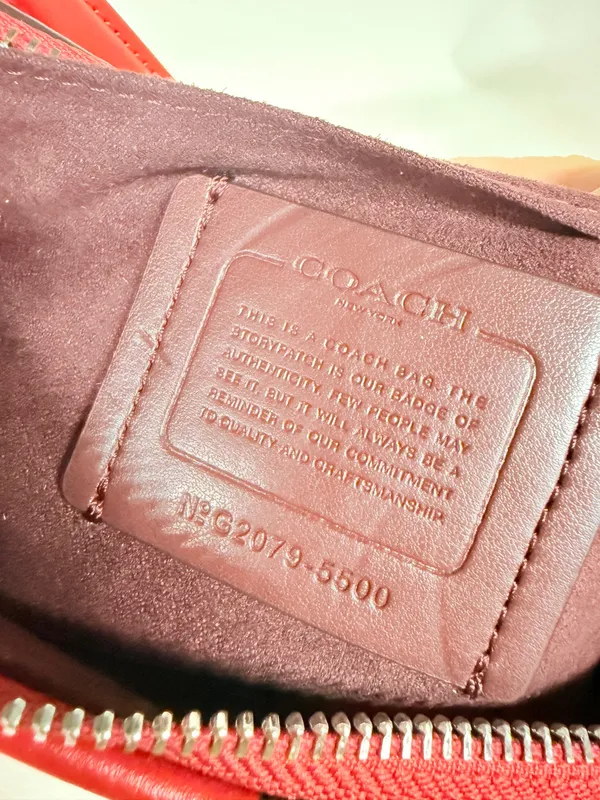 Coach Georgie Red Satchel Leather Crossbody Bag 5500 - Image 7
