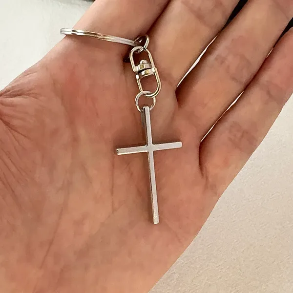 Cross Keychain Charm for Men Women Car Keychain Key Ring Bag Charm Couple Gifts - Image 6
