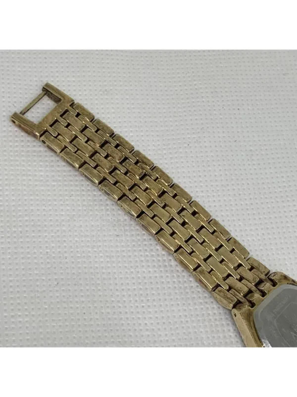 Vintage Anne Klein Swiss Diamond gold tone watch 22mm Quartz Mop dial running - Image 7