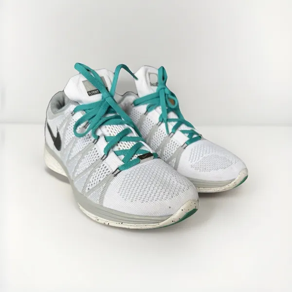 Nike Flyknit Lunar 2 Women's US 10 White Gray 677150-001 Running Shoes - Image 2