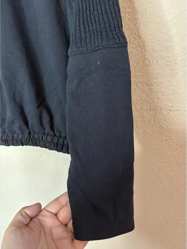 Free People Movement Black Ribbed Mock Neck Long Sleeve Pullover Sweatshirt - Image 3