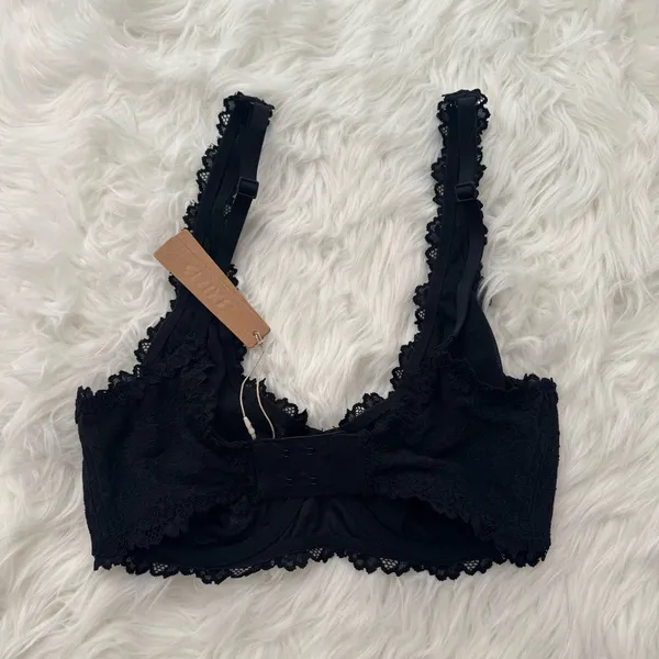 Skims Stretch Lace Unlined Full Coverage Bra Onyx Size 32C - Image 5