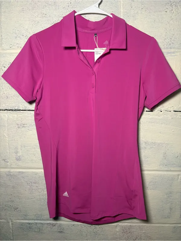 Adidas Ultimate365 Women's Golf Polo in a bright fuchsia NWT - Image 2