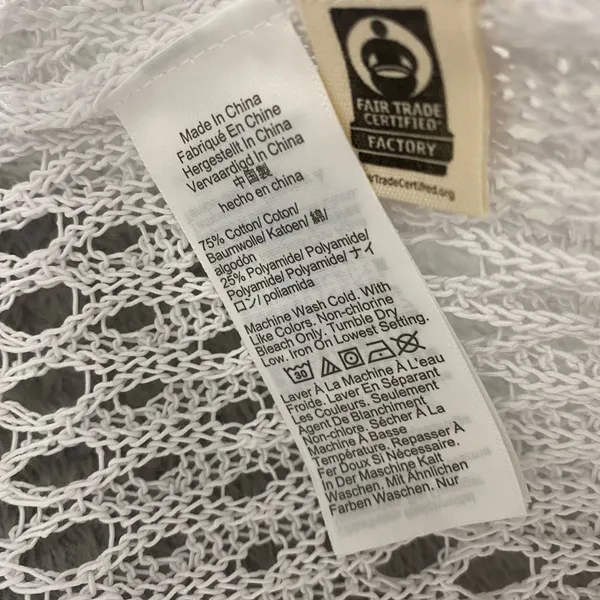 Madewell Sweater‎ Womens XS White Relaxed Open Stitch Tee Crewneck Crop NV254 - Image 8
