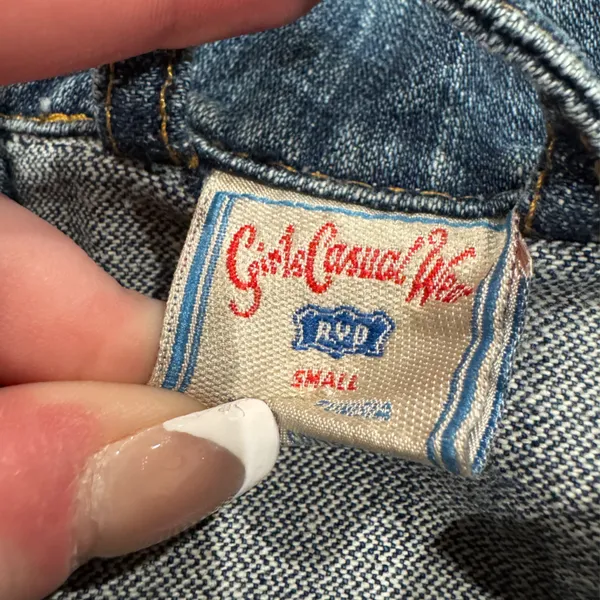 Girls Casual Wear Vintage 2000s Mid Denim Jean Jacket | Size Small - Image 2