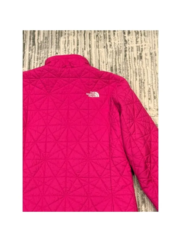 The North Face women's medium pink quilted jacket - Image 6