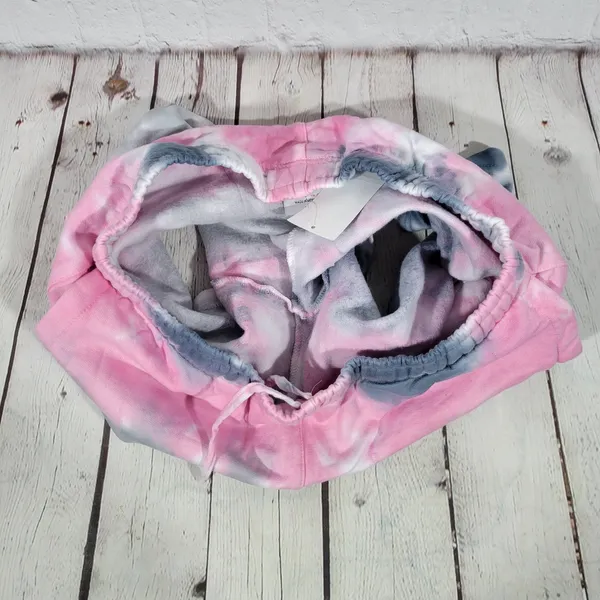 Cross‎ Colours Pink Grey Tie Dye Sweat Shorts Leont Bell Missing Size M - Image 7