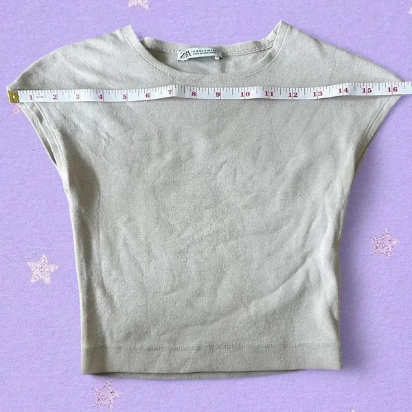 Zara Women's Cream Crop-top - Image 4