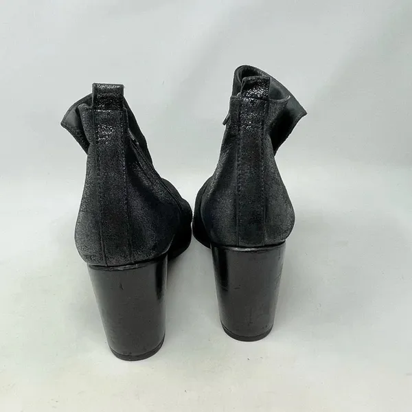 Paul Green Rockin Booties Black Suede Leather Metallic Size 7‎ / US 9.5 - Image 7