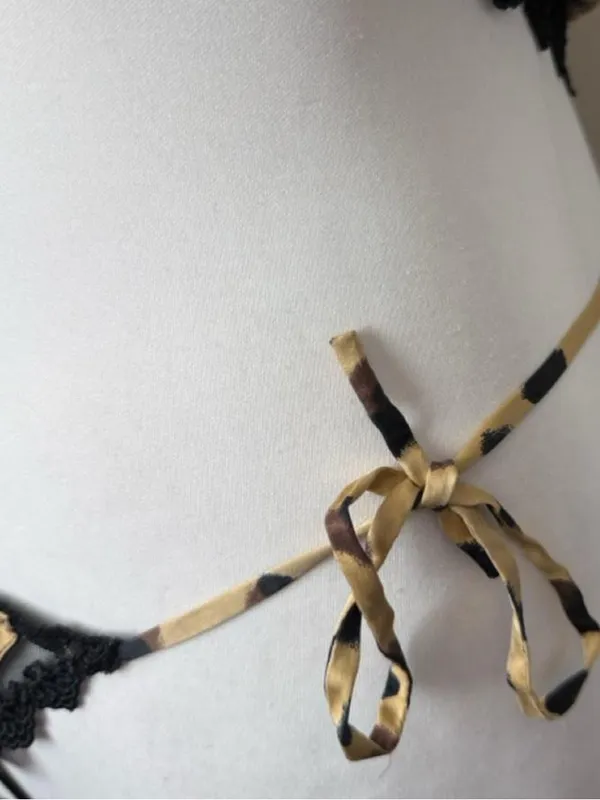 Vintage Silk Leopard Lingerie Set - Image 6