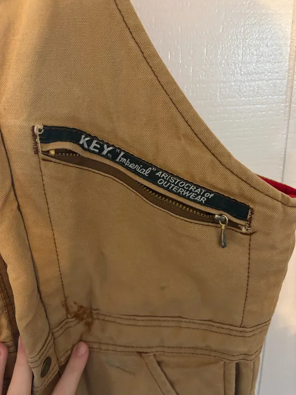 Vintage Key Imperial lined overalls Brown - Image 3