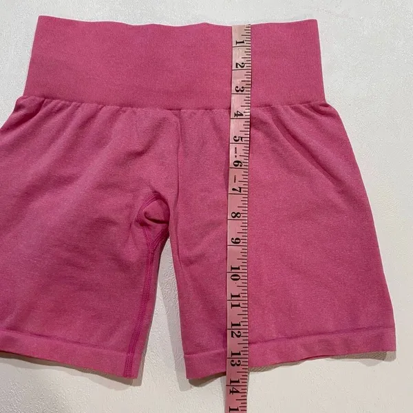 NVGTN Pink Seamless Biker Shorts Size S High Waisted Gym Activewear - Image 6