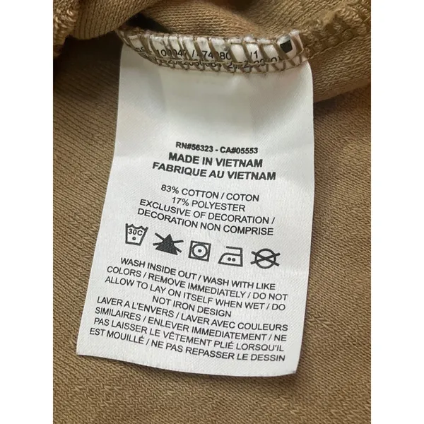 Nike Textured Terry Mock Neck Short Sleeve Top Chevron Swoosh XL - Image 4