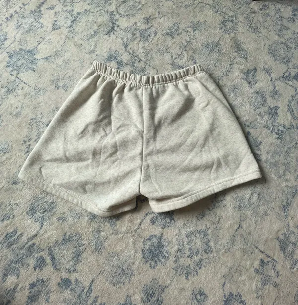 Cream color cotton lounge shorts - Image 2