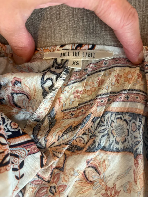 Abel the Label Anthropologie Marrakech Pastel Zodiac Maxi Dress Tie Back Size XS - Image 7