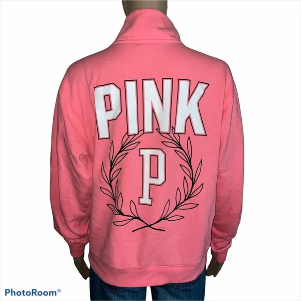 PINK - Victoria's Secret VS PINK 1/4 zip pullover sweatshirt - Image 2