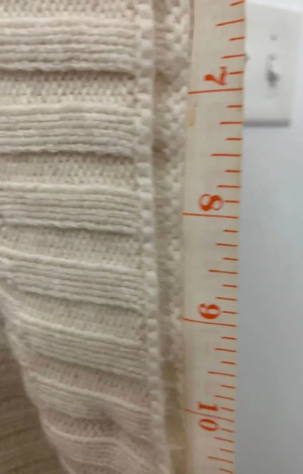 Turtleneck Knit Long Poncho Sweater Tan - Image 6