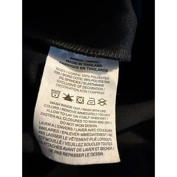 Nike Air Womens Black Wide Leg High Rise Zip Front Athletic‎ Pants Size 1X - Image 9