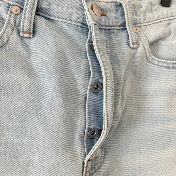 Madewell Denim The Momjean Short 28 Blue Fitzgerald Wash High Rise Button Fly - Image 8