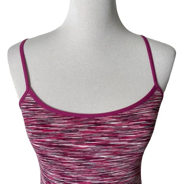 Tart Pink Purple space Dye athletic Cami Tank Top Women's M Stretch Layering Workout - Image 4