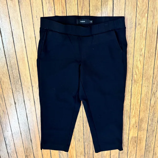 Torrid Cropped Pants‎ Stretch Career Casual Black Torrid Size 0 - Image 8
