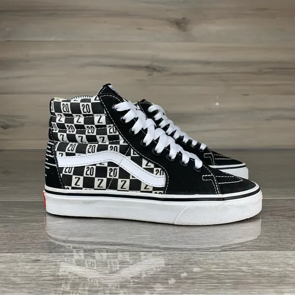 Womens Black/White Z 20 Vans Oldskool Hi top canvas skate shoes size 5.5 - Image 8