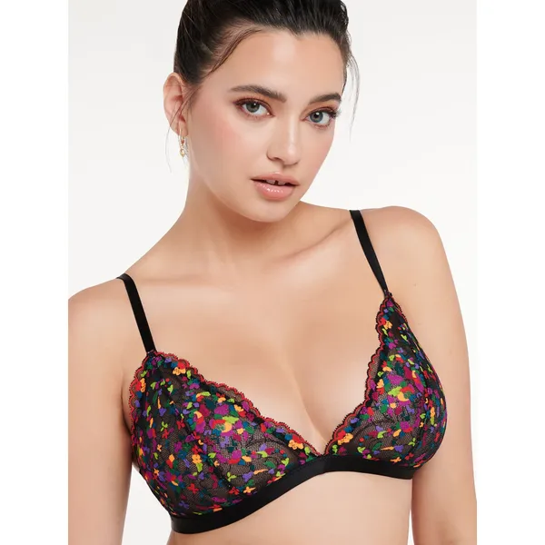 Nwt Savage X Fenty Steamy Floral Lace Black Caviar Romance In Bloom Lace Xs Product Description Lush florals are always a vibe! Our sheer Steamy Floral Lace Bralette features a unique floral print and scalloped trim. Features Unlined lace bralette Triangle cups Powermesh wing Rose gold-tone hardware Adjustable straps Hook-and-eye back closure Lace: 83% Nylon, 17% Elastane; Wing: 88% Nylon, 12% Elastane Hand wash cold, line dry Imported - Image 4