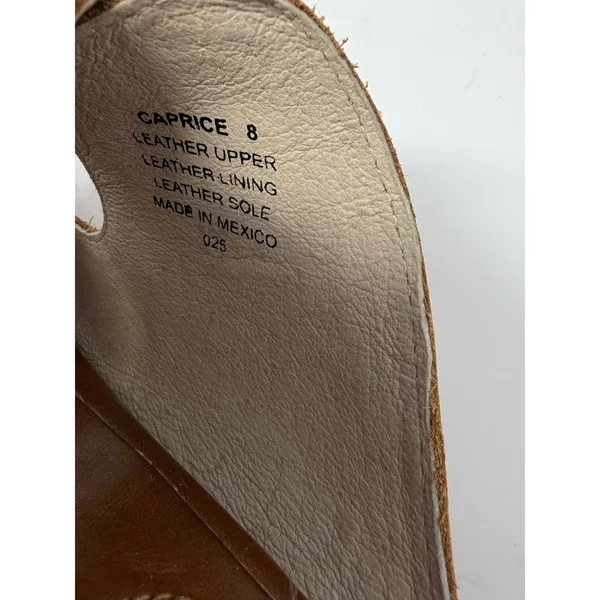 Freebird Caprice Leather Buckle Slide Mule Sandal Cognac Brown Boho Women Size 8 - Image 12