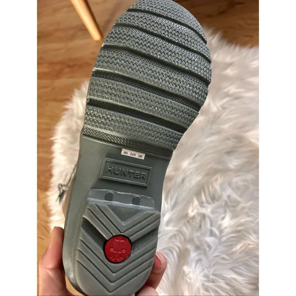 Hunter Original Tall Gloss Women's Rain Boots Gray size 8 - Image 4